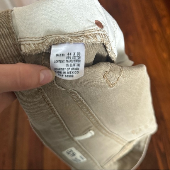 Cremieux Jeans Straight Leg Mens Size 44x30 Comfort Stretch Khaki Tan - Picture 3 of 5